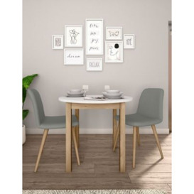 M&S Round 4 Seater Dining Table - White, White