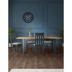 M&S Padstow 6-8 Seater Extending Dining Table - Dark Blue, Dark Blue,Ivory