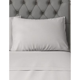 M&S 2pk Comfortably Cool Lyocell Rich Pillowcases - Light Grey, Light Grey,Powder Blue,Light Mauve,Cream,Dark Grey,White,Teal,Sage,Blush Pink,Blue