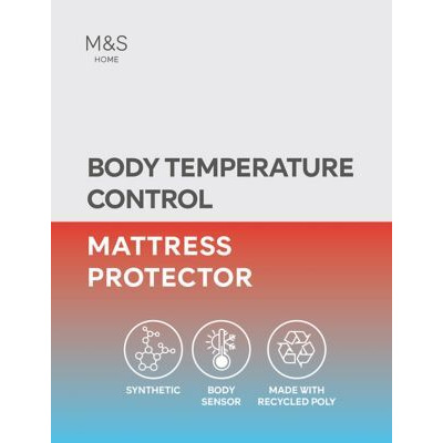 Body Sensor™ Body Temperature Control Mattress Protector - SGL - White, White