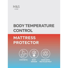 Body Sensor™ Body Temperature Control Mattress Protector - 5FT - White, White