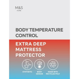 Body Sensor™ Body Temperature Control Extra Deep Mattress Protector - 5FT - White, White