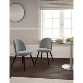 M&S Set of 2 Velvet Dining Chairs - Silver, Silver,Royal Blue,Mink,Black,Dark Teal