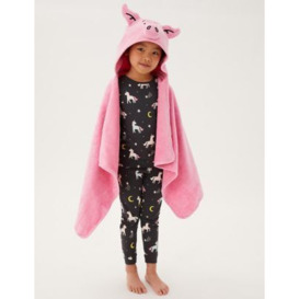 Pure Cotton Percy Pig™ Kids Hooded Towel - SMALL - Pink Mix, Pink Mix