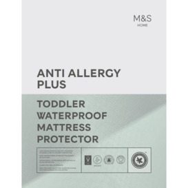 M&S Anti Allergy Cot Bed Mattress Protector - TODDL - White, White