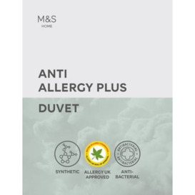 M&S Anti Allergy Plus 13.5 Tog Duvet - 5FT - White, White