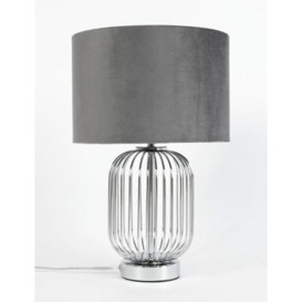 M&S Madrid Curved Table Lamp - Silver Mix, Silver Mix,Antique Brass,Black