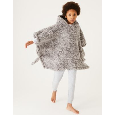 The M&S Snuggle™ Teddy Fleece Kids Hooded Blanket - Natural, Natural