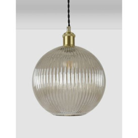 M&S Ridged Glass Ceiling Lamp Shade - Champagne, Champagne