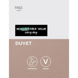 M&S Microfibre 4.5 Tog Duvet - DBL - White, White