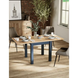 M&S Padstow 4-6 Seater Extending Dining Table - Dark Blue, Dark Blue,Ivory