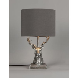 M&S Stag Table Lamp - Silver, Silver,Gold