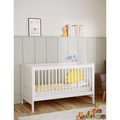 M&S Hastings Cot Bed - Soft White, Soft White