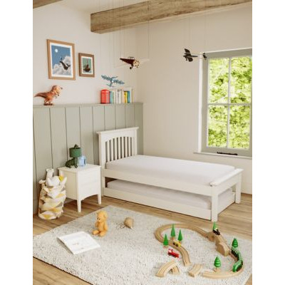 M&S Hastings Bed with Trundle - Soft White, Soft White