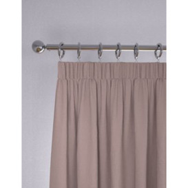 M&S Faux Silk Pencil Pleat Blackout Curtains - WDR90 - Soft Pink, Soft Pink,Duck Egg