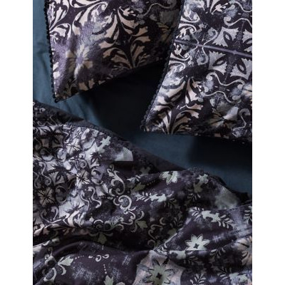 M&S X Fired Earth Paris Sandrine Bedding Set - SGL - Navy Mix, Navy Mix