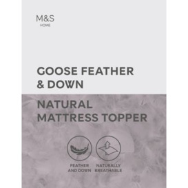 M&S Goose Feather & Down Mattress Topper - 5FT - White, White