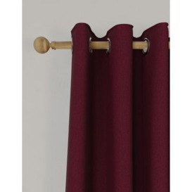 M&S Brushed Eyelet Blackout Temperature Smart Curtains - WDR90 - Dark Red, Dark Red,Mid Blue,Cream,Sage,Terracotta,Champagne