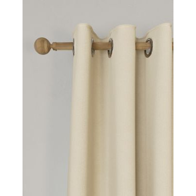 M&S Brushed Eyelet Blackout Temperature Smart Curtains - EW90 - Cream, Cream,Neutral,Mid Blue,Navy,Champagne,Grey