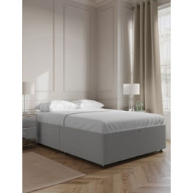 M&S Classic Firm Non Storage Divan - 4FT - Silver, Silver,Grey,Navy,Charcoal,Light Grey,Silver Grey,Mid Grey,Mink,Natural