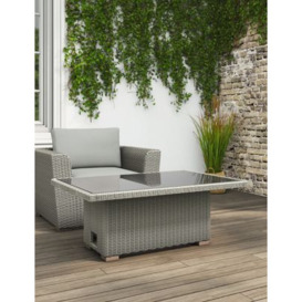 M&S Marlow Lift Up Rattan Effect Garden Coffee/Dining Table - Grey, Grey