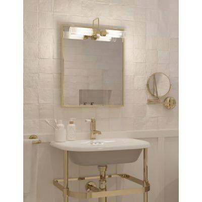 M&S Ribbed Bathroom Mirror Light - Antique Brass, Antique Brass