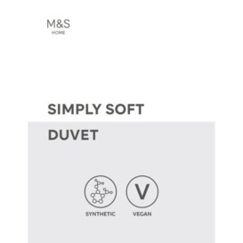 M&S Simply Soft 1 Tog Duvet - DBL - White, White