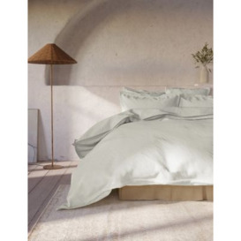 M&S X Fired Earth Washed Cotton Duvet Cover - SGL - Garden Folly, Garden Folly,Apres Ski,Charcoal,Storm,Malm,Dover Cliffs,Weald Green,Under The Waves,Plumbago