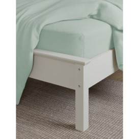 M&S Pure Cotton 180 Thread Count Deep Fitted Sheet - SGL - Sage, Sage,Silver Grey,Chambray,Cream,Ochre