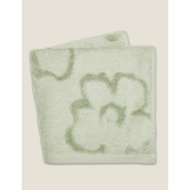 Ted Baker Pure Cotton Magnolia Textured Towel - BATH - Sage, Sage