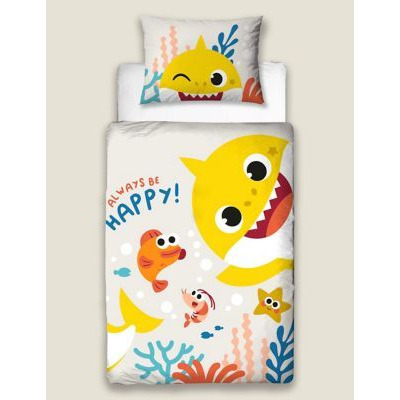 M&S Baby Shark™ Cotton Blend Cot Bedding Set - Multi, Multi