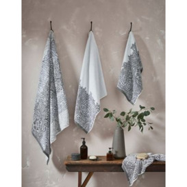 William Morris At Home Pure Cotton Marigold Towel - BATH - Grey Mix, Grey Mix