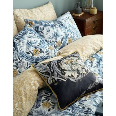 William Morris At Home Pure Cotton African Marigold Bedding Set - SGL - Blue Mix, Blue Mix