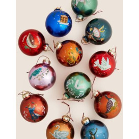 Aazon.co: THE TWIDDLERS - 12 Pieces Christas Ini Glass Baubles In