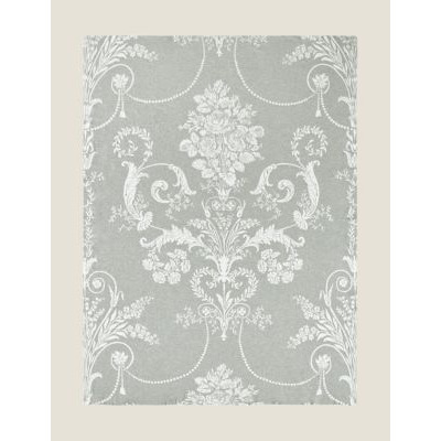 Laura Ashley Pure Cotton Josette Knitted Throw - Steel, Steel