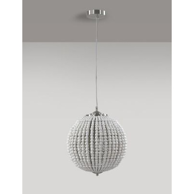 M&S Lydia Beaded Pendant Light - Natural, Natural