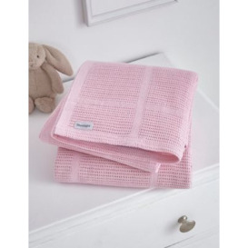 Silentnight 2pk Safe Nights Cellular Cot Blankets - Pink, Pink