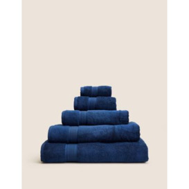 M&S Heavyweight Super Soft Pure Cotton Towel - HAND - Midnight, Midnight,Chambray,Charcoal,Silver Grey,Duck Egg