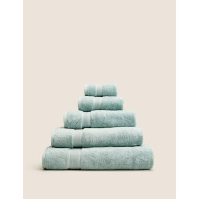 M&S Heavyweight Super Soft Pure Cotton Towel - GUEST - Teal, Teal,Mocha,Duck Egg,Chambray,White,Charcoal,Midnight,Silver Grey