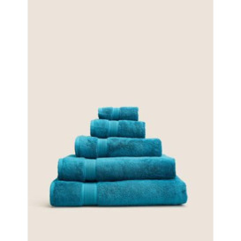 M&S Heavyweight Super Soft Pure Cotton Towel - HAND - Chambray, Chambray,Silver Grey,Duck Egg