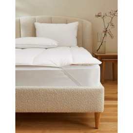 M&S Pure Wool Mattress Topper - 6FT - White, White