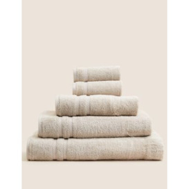 M&S Ultra Deluxe Cotton Rich Towel with Lyocell - HAND - Stone, Stone,White,Charcoal,Silver Grey
