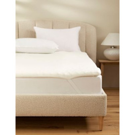 Sleep Solutions Memory Foam Contour 4cm Mattress Topper - 5FT - White, White