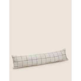 M&S Checked Draught Excluder - Natural, Natural