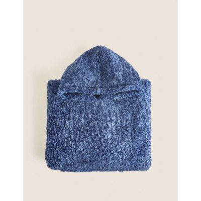 The M&S Snuggle™ Teddy Fleece Hooded Blanket - KIDS - Navy, Navy