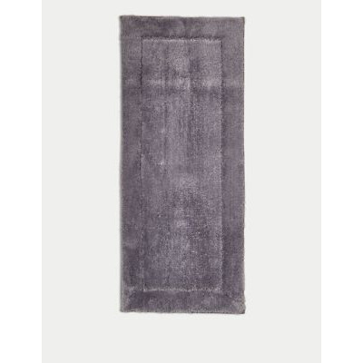 M&S Super Soft Quick Dry Extra Long Bath Mat - Silver Grey, Silver Grey,Charcoal