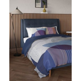 M&S Monroe Upholstered Bed - 5FT - Midnight Navy, Midnight Navy,Khaki