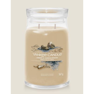 Yankee Candle Amber & Sandalwood Signature Large Jar Scented Candle - Light Brown, Light Brown