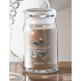 Yankee Candle Amber & Sandalwood Signature Large Jar Scented Candle - Light Brown, Light Brown
