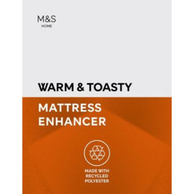 M&S Warm & Toasty Mattress Enhancer - SGL - White, White
